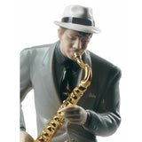 Sculptura din portelan, Jazz Saxophonist by Jose Luis Santes - LLADRO Sculptura din portelan, Jazz Saxophonist by Jose Luis Santes - LLADRO