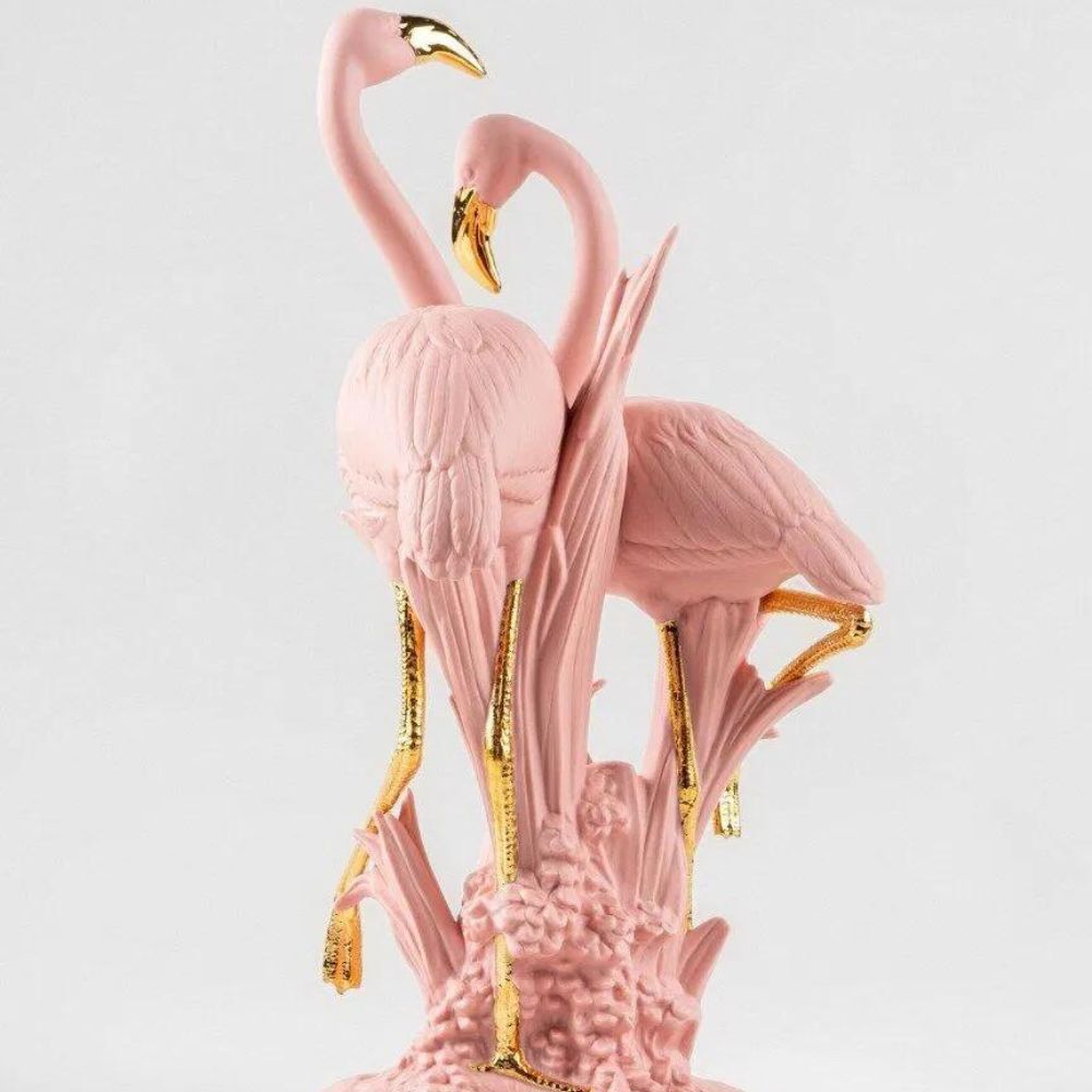 Sculptura din portelan, Pink Flamingos by Marco Antonio Nogueron - LLADRO Sculptura din portelan, Pink Flamingos by Marco Antonio Nogueron - LLADRO
