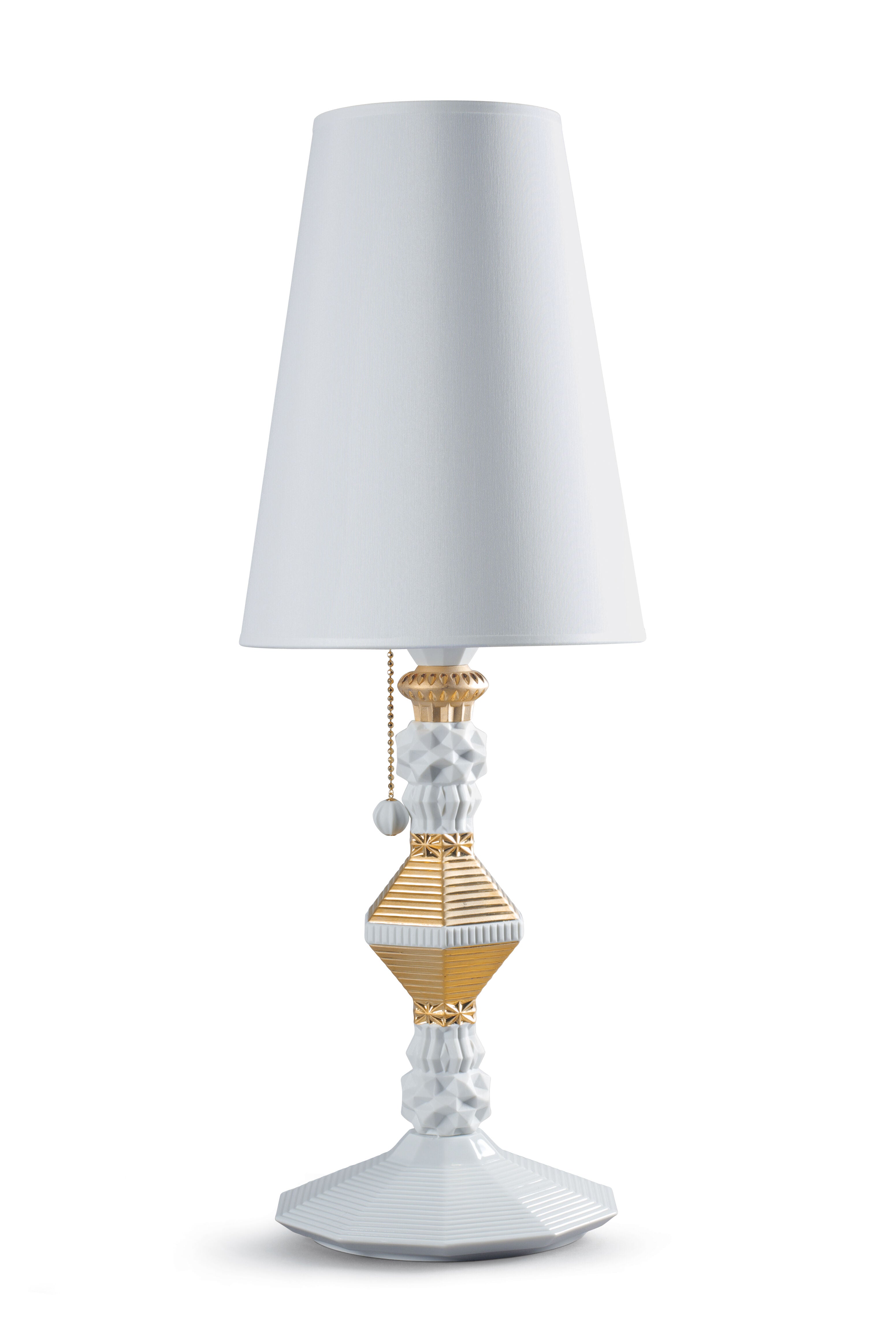 Veioza Belle de Nuit, 57 cm, alb/auriu - LLADRO Veioza Belle de Nuit, 57 cm, alb/auriu - LLADRO