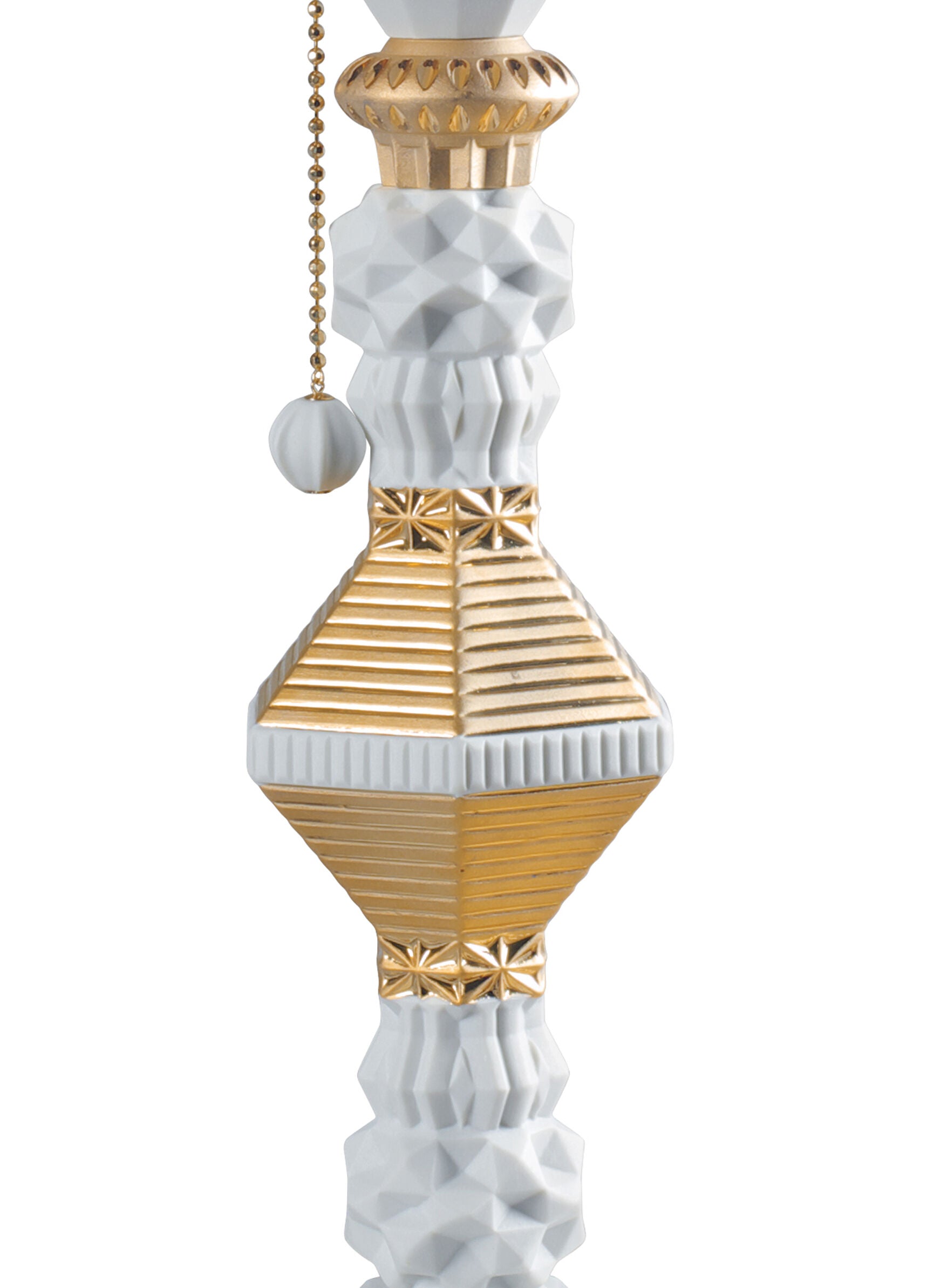 Veioza Belle de Nuit, 57 cm, alb/auriu - LLADRO Veioza Belle de Nuit, 57 cm, alb/auriu - LLADRO