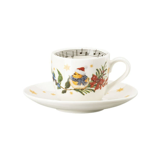 Ceasca pentru espresso si farfurie, 80 ml, Christmas Carol - HUTSCHENREUTHER