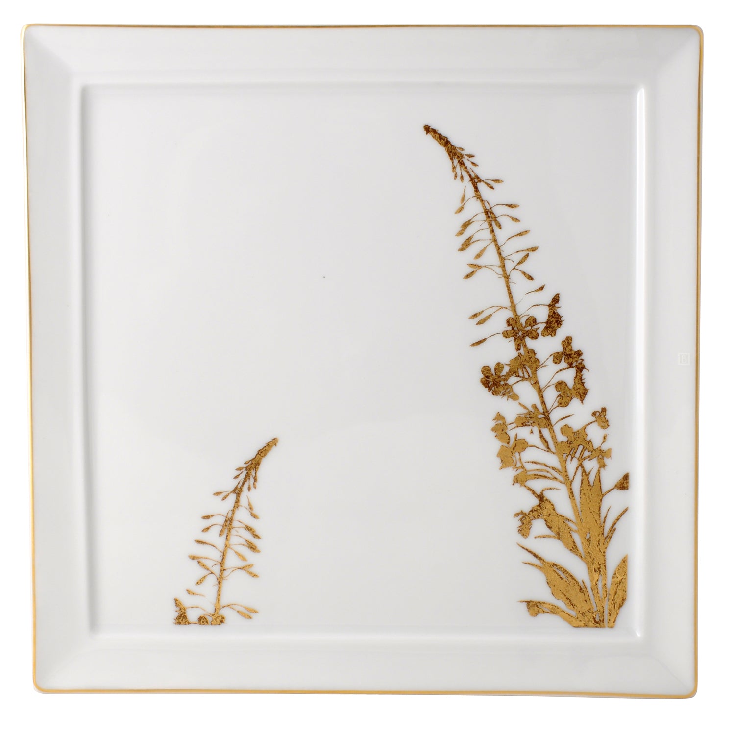 Farfurie patrata pentru cina, 26 cm, VegetalGold - Bernardaud Farfurie patrata pentru cina, 26 cm, VegetalGold - Bernardaud