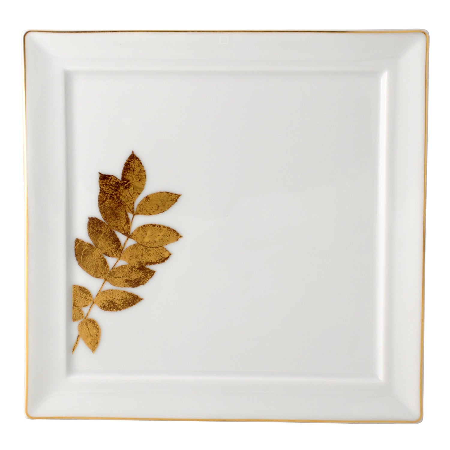 Farfurie pentru desert patrata, 21cm, Vegetal Gold - Bernardaud Farfurie pentru desert patrata, 21cm, Vegetal Gold - Bernardaud