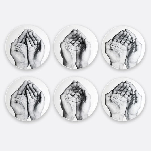 Set 6 farfurii pentru cina, Je te mangerais dans la main by Prune Nourry JR - BERNARDAUD
