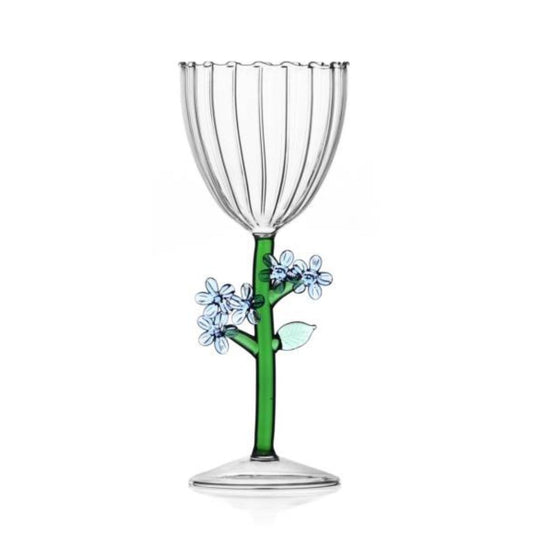 Pahar pentru vin, light blue flower, Botanica by Alessandra Baldereschi - ICHENDORF