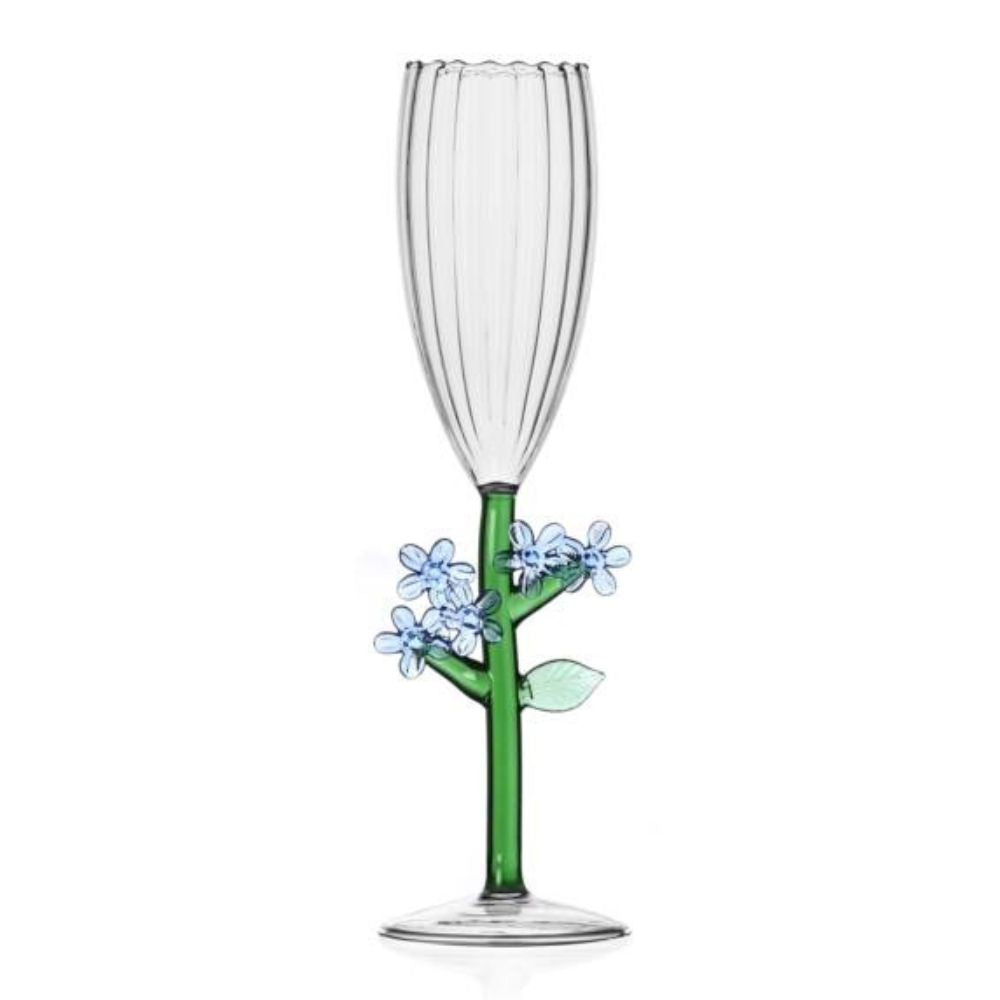 Pahar pentru sampanie, light blue flower, Botanica by Alessandra Baldereschi - ICHENDORF Pahar pentru sampanie, light blue flower, Botanica by Alessandra Baldereschi - ICHENDORF