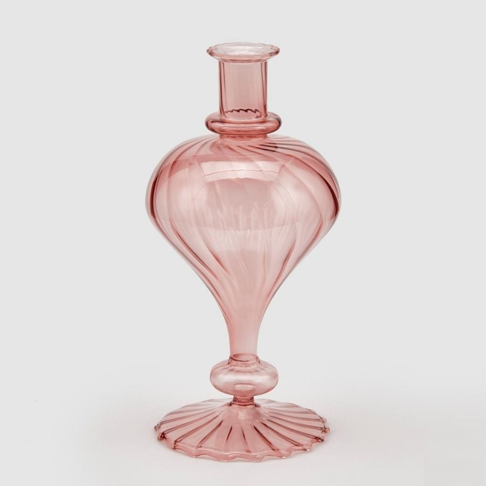 Vaza roz din sticla, 30 cm, Rigate Goccia - SIMONA'S COLLECTION Vaza roz din sticla, 30 cm, Rigate Goccia - SIMONA'S COLLECTION