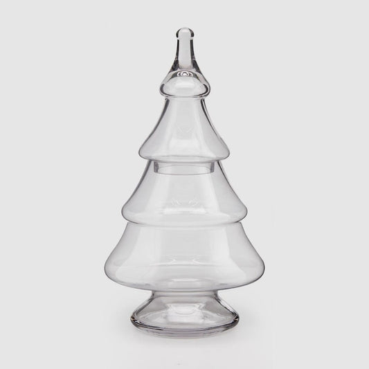 Recipient din sticla in forma de brad, transparent, 50 cm - SIMONA'S Christmas