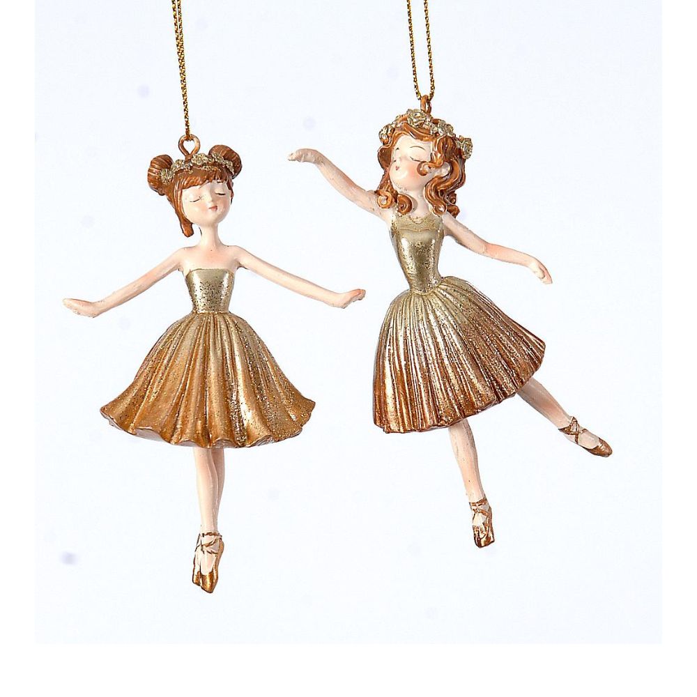 Ornament balerina Scarlet, auriu, 11 cm - SIMONA'S Christmas Ornament balerina Scarlet, auriu, 11 cm - SIMONA'S Christmas