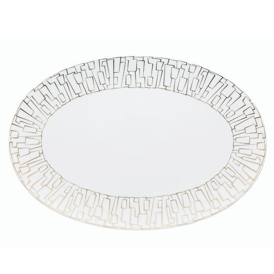 Platou oval 38 cm, TAC Gropius Skin Gold by Walter Gropius - ROSENTHAL