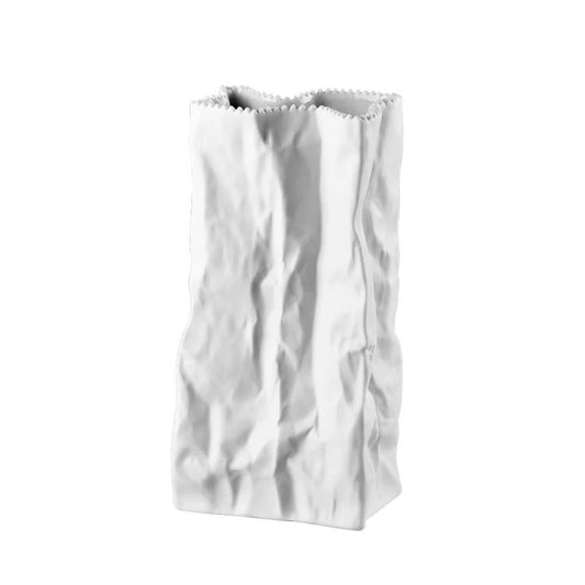 Vaza alba din portelan, 22 cm, Bag Vase White-mat - ROSENTHAL