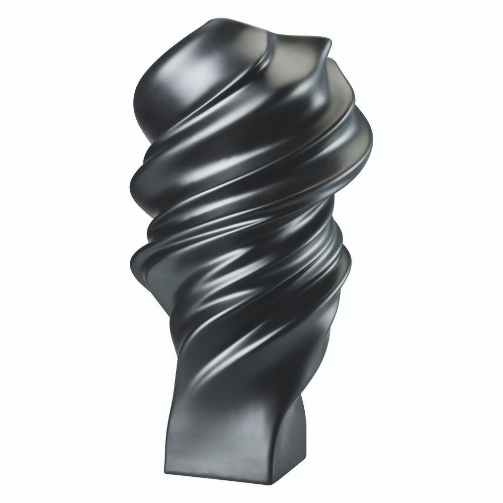 Vaza neagra din portelan, 32 cm, Squall Black Mat by Cedric Ragot - ROSENTHAL Vaza neagra din portelan, 32 cm, Squall Black Mat by Cedric Ragot - ROSENTHAL