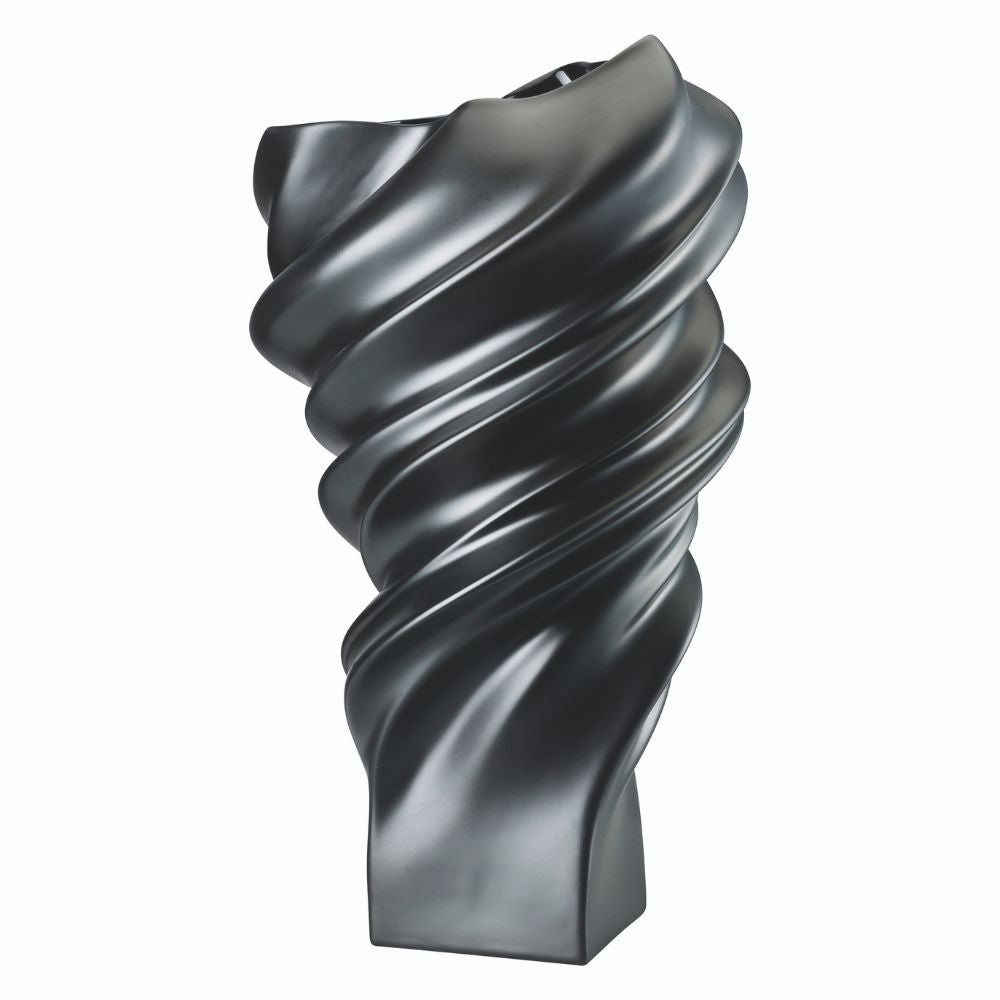 Vaza neagra din portelan, 32 cm, Squall Black Mat by Cedric Ragot - ROSENTHAL Vaza neagra din portelan, 32 cm, Squall Black Mat by Cedric Ragot - ROSENTHAL