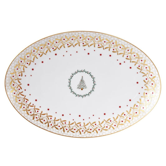 Platou oval, 38 cm, Noel Blanc - BERNARDAUD