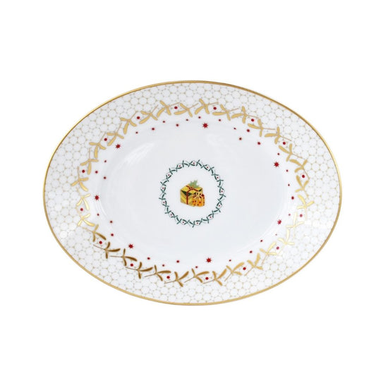 Platou oval, 23 cm, Noel Blanc - BERNARDAUD
