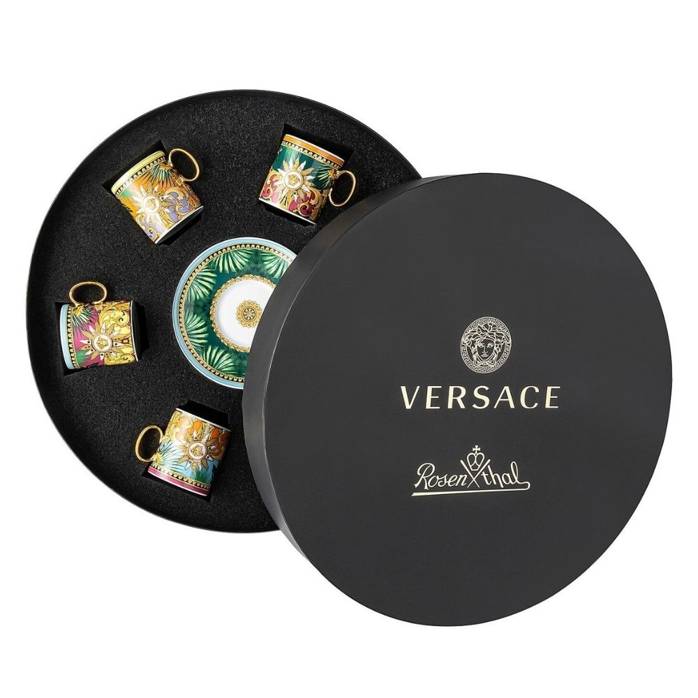Ceasca pentru espresso si farfurie - set 6 buc, Jungle Animalier - VERSACE Ceasca pentru espresso si farfurie - set 6 buc, Jungle Animalier - VERSACE
