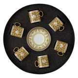 Set 6 cesti pentru espresso si farfurii, Barocco Mosaic - VERSACE Set 6 cesti pentru espresso si farfurii, Barocco Mosaic - VERSACE