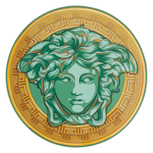 Farfurie de prezentare, Medusa Amplified Green Coin - VERSACE