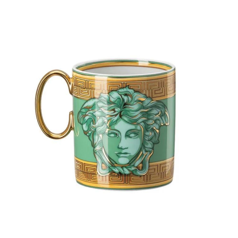 Cana din portelan, Medusa Amplified Green Coin - VERSACE Cana din portelan, Medusa Amplified Green Coin - VERSACE