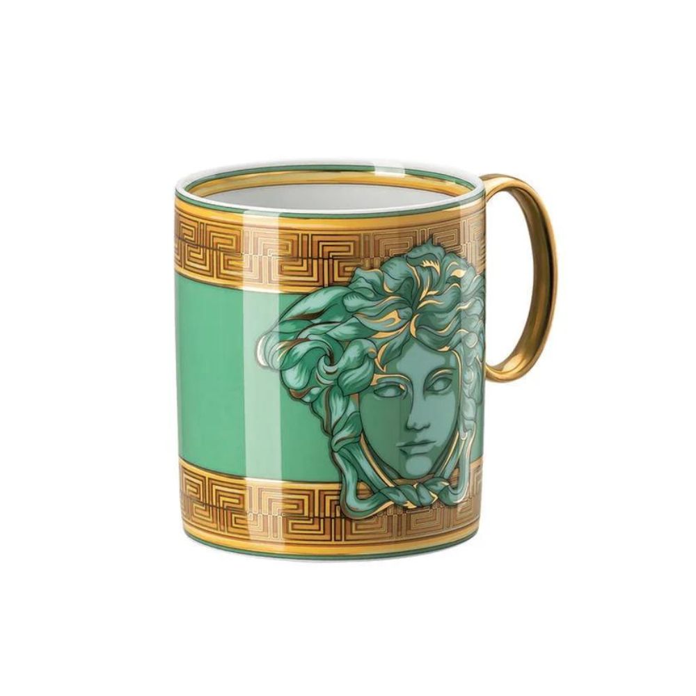 Cana din portelan, Medusa Amplified Green Coin - VERSACE Cana din portelan, Medusa Amplified Green Coin - VERSACE