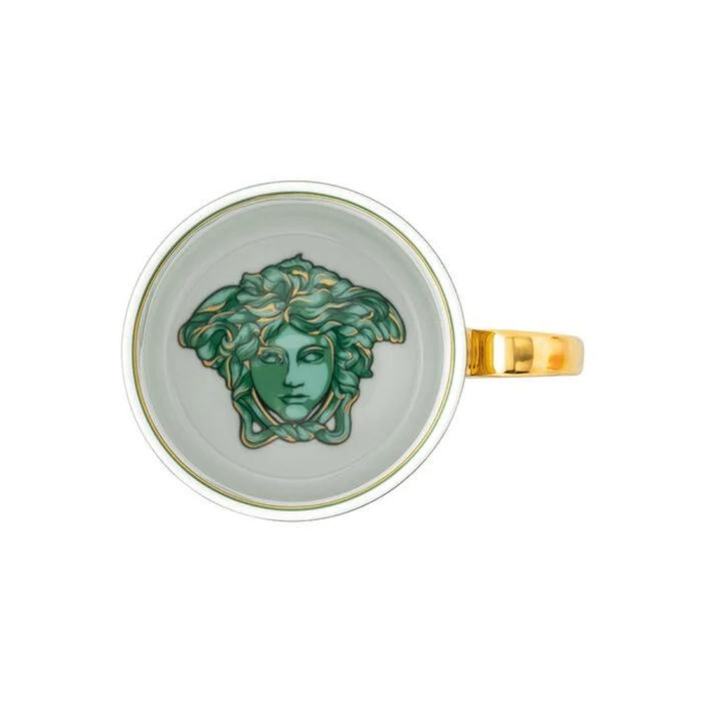Cana din portelan, Medusa Amplified Green Coin - VERSACE Cana din portelan, Medusa Amplified Green Coin - VERSACE
