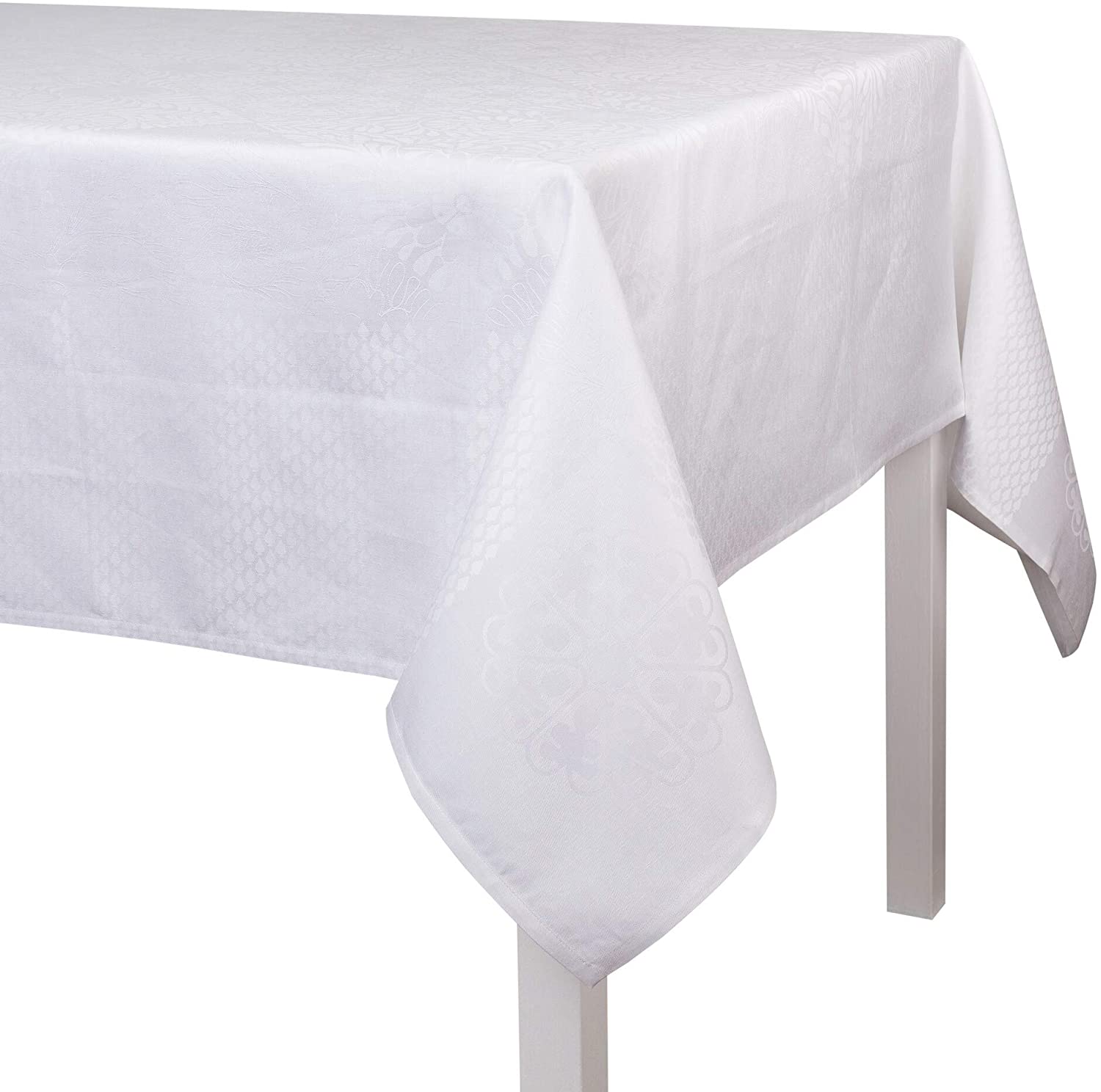 Fata de masa, 175 x 320 cm, alb, Bosphore - JACQUARD FRANCAIS Fata de masa, 175 x 320 cm, alb, Bosphore - JACQUARD FRANCAIS