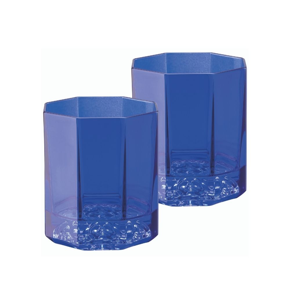 Set doua pahare pentru whisky, Medusa Lumiere Blue - VERSACE Set doua pahare pentru whisky, Medusa Lumiere Blue - VERSACE