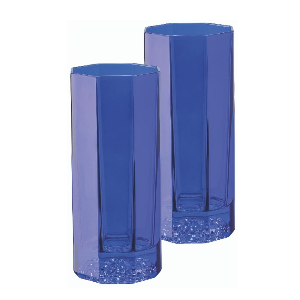 Set doua pahare inalte, Medusa Lumiere Blue - VERSACE Set doua pahare inalte, Medusa Lumiere Blue - VERSACE
