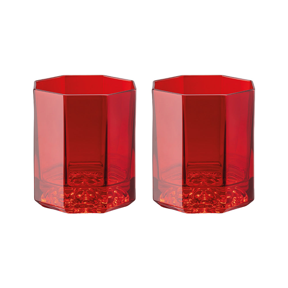 Set doua pahare pentru whisky, Medusa Lumiere Red - VERSACE Set doua pahare pentru whisky, Medusa Lumiere Red - VERSACE