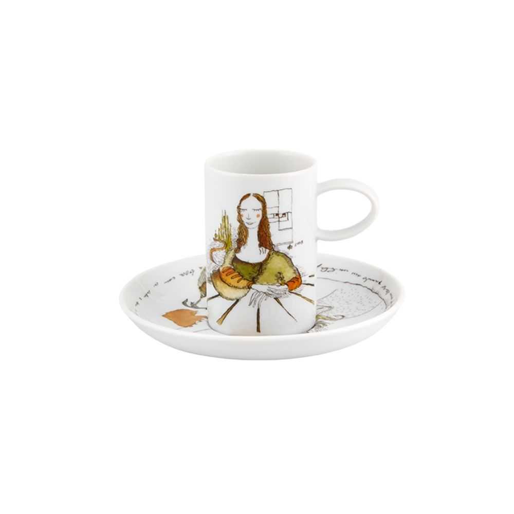 Set 2 cesti pentru espresso si farfurii, Da Vinci - VISTA ALEGRE Set 2 cesti pentru espresso si farfurii, Da Vinci - VISTA ALEGRE