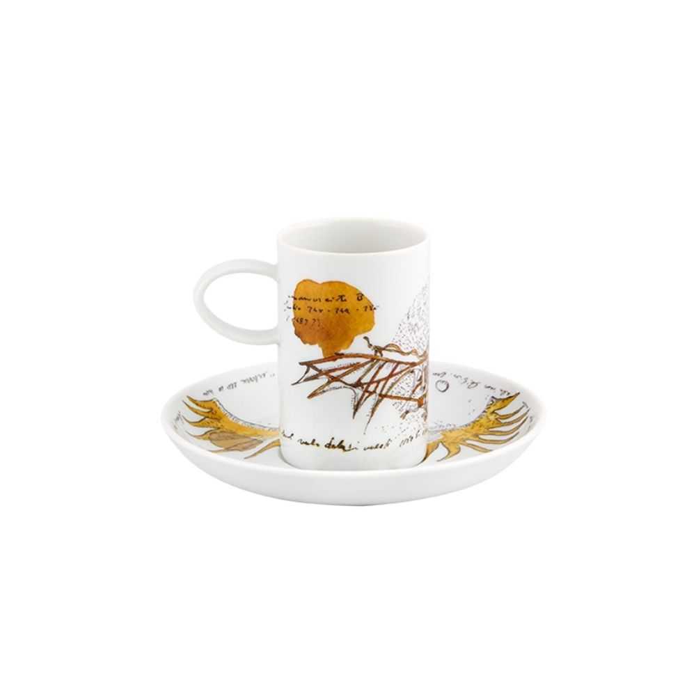 Set 2 cesti pentru espresso si farfurii, Da Vinci - VISTA ALEGRE Set 2 cesti pentru espresso si farfurii, Da Vinci - VISTA ALEGRE