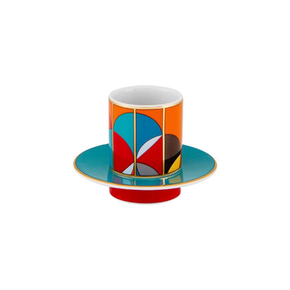 Set 4 cesti pentru cafea si farfurii, Futurismo - VISTA ALEGRE Set 4 cesti pentru cafea si farfurii, Futurismo - VISTA ALEGRE