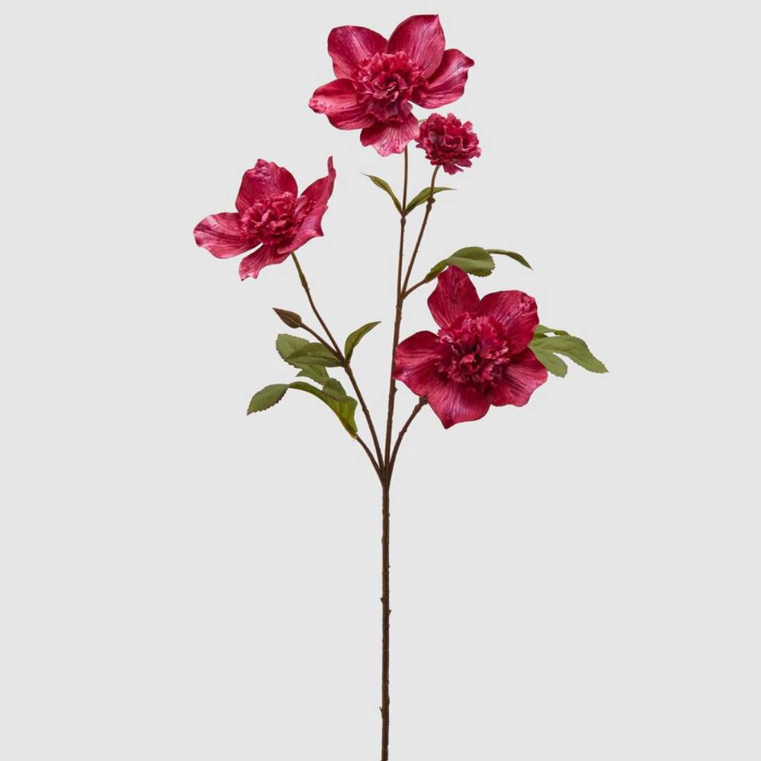 Ramura decorativa Helleborus, roz, 66 cm - SIMONA's Christmas Ramura decorativa Helleborus, roz, 66 cm - SIMONA's Christmas