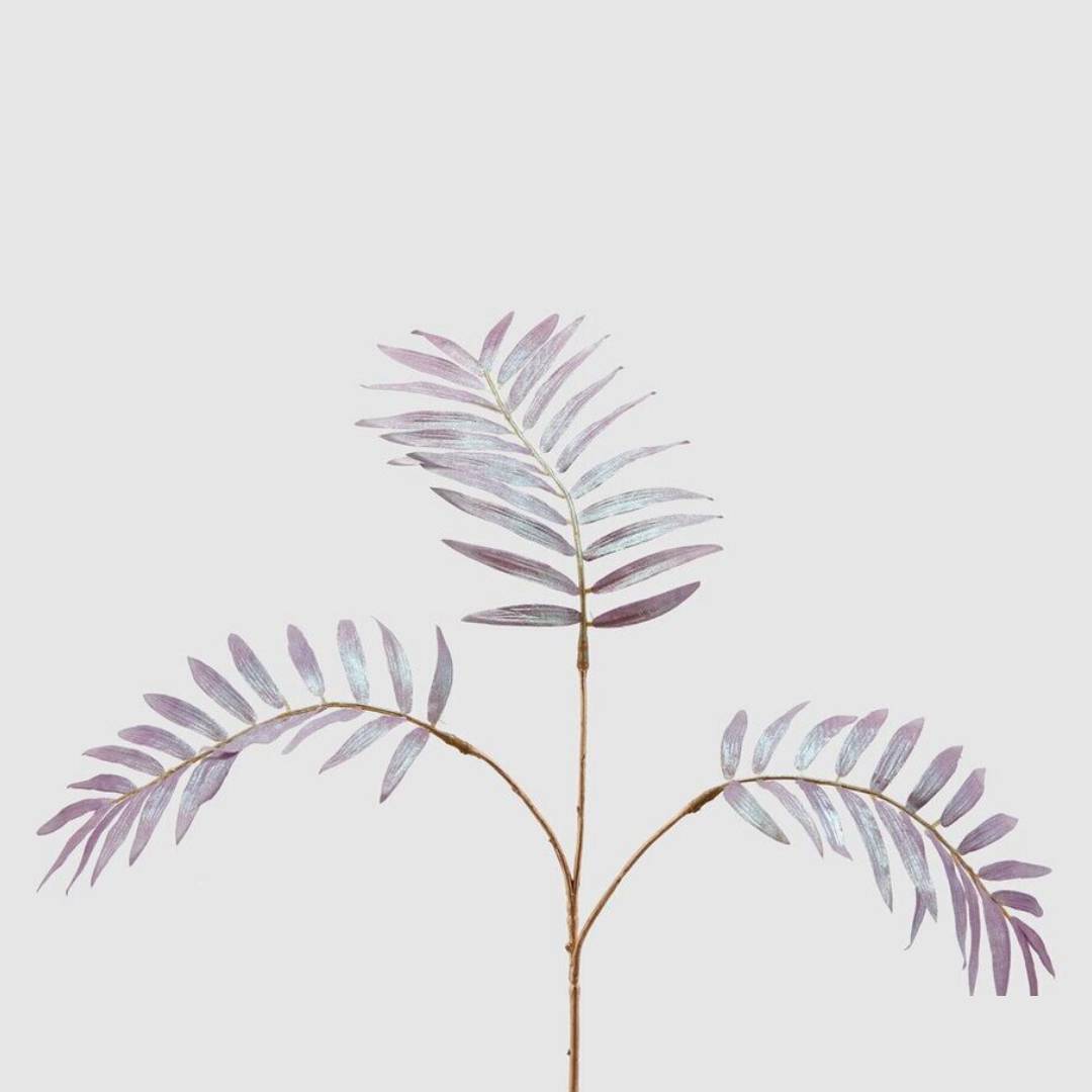 Ramura decorativa Palmier, irizat, lila - 50 cm - SIMONA's Christmas Ramura decorativa Palmier, irizat, lila - 50 cm - SIMONA's Christmas