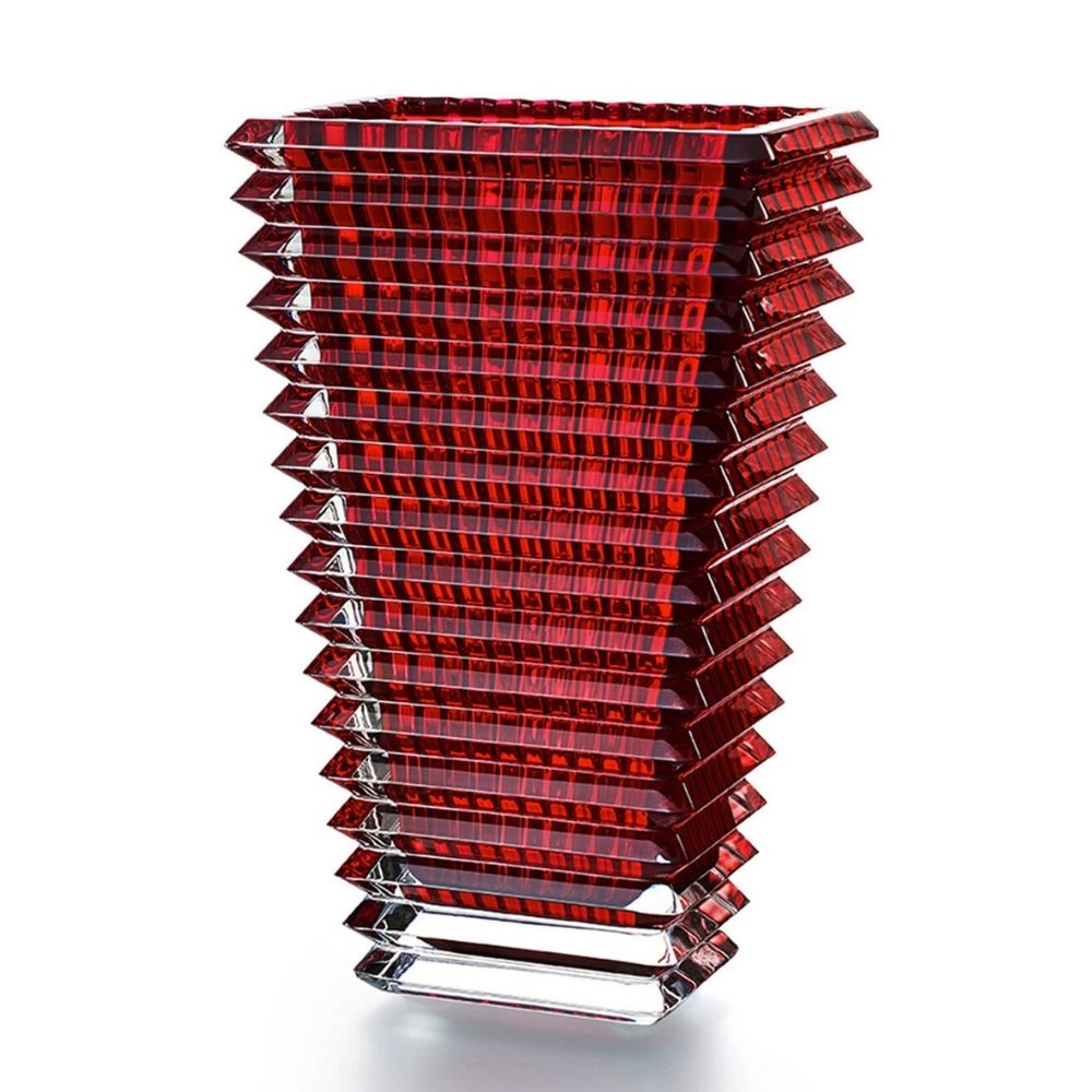 Vaza dreptunghiulara rosie din cristal, 30 cm, Eye - BACCARAT Vaza dreptunghiulara rosie din cristal, 30 cm, Eye - BACCARAT