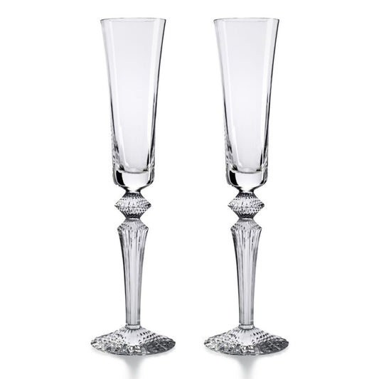 Set 2 pahare pentru sampanie, 170 ml, transparent, Mille Nuits Flutissimo - BACCARAT