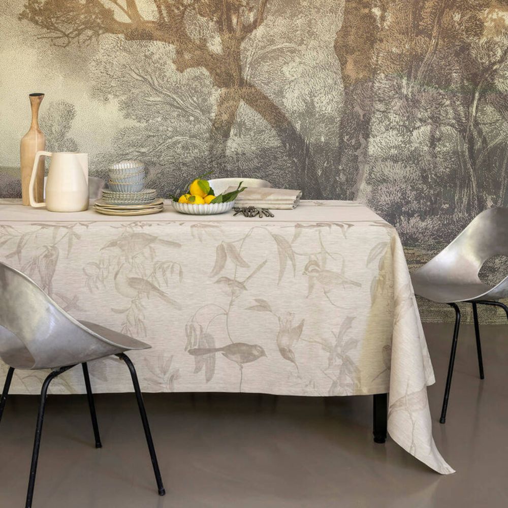 Fata de masa, 175 x 250 cm, bej, Volia¨re - JACQUARD FRANCAIS Fata de masa, 175 x 250 cm, bej, Volia¨re - JACQUARD FRANCAIS