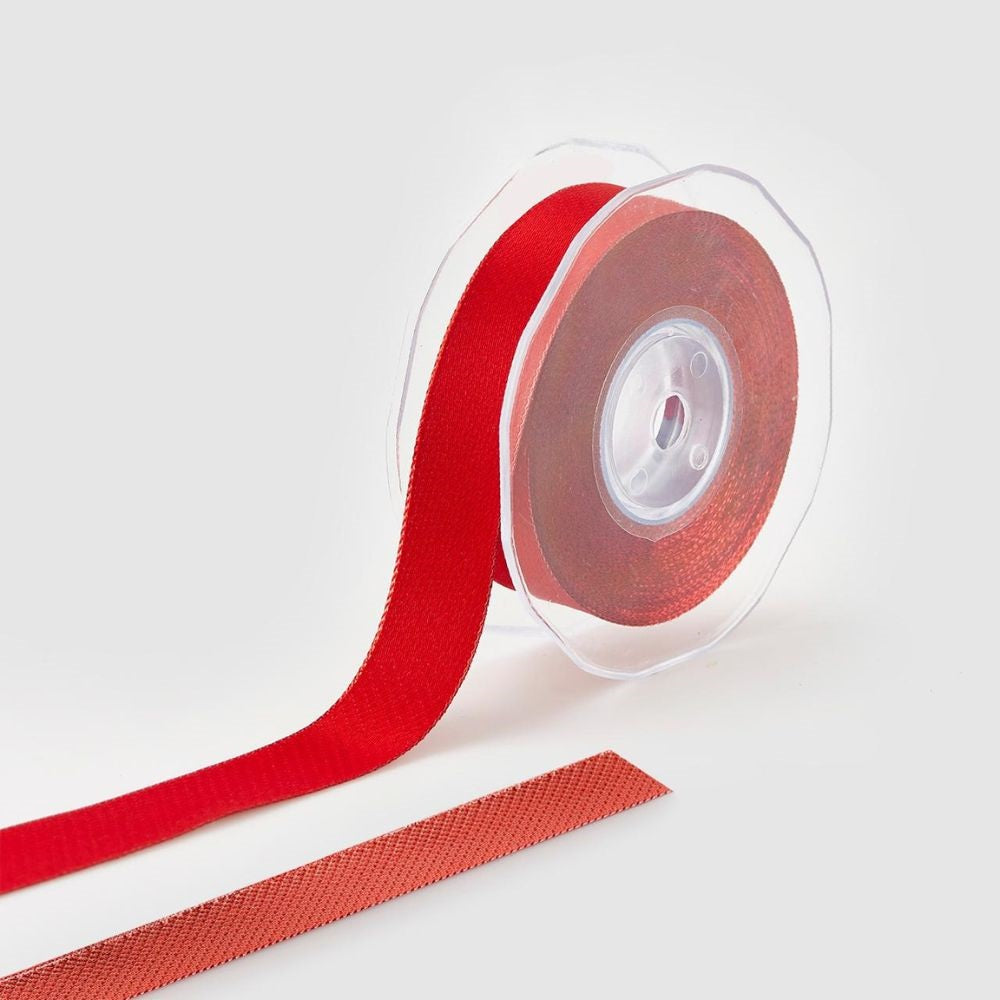 Panglica decorativa cu fata dubla, rosu, 2.5 cm x 10 m - SIMONA'S Christmas Panglica decorativa cu fata dubla, rosu, 2.5 cm x 10 m - SIMONA'S Christmas