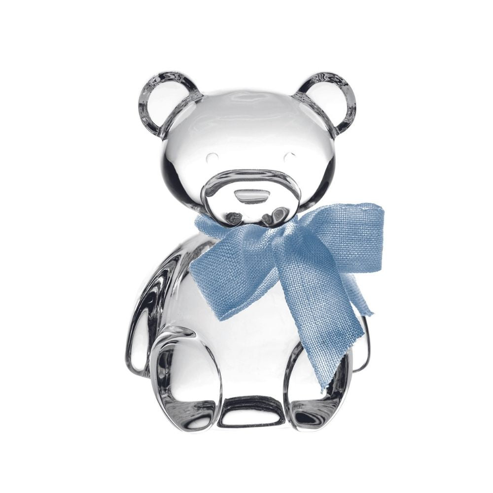 Sculptura din cristal Teddy Bear cu funda albastra - VISTA ALEGRE Sculptura din cristal Teddy Bear cu funda albastra - VISTA ALEGRE
