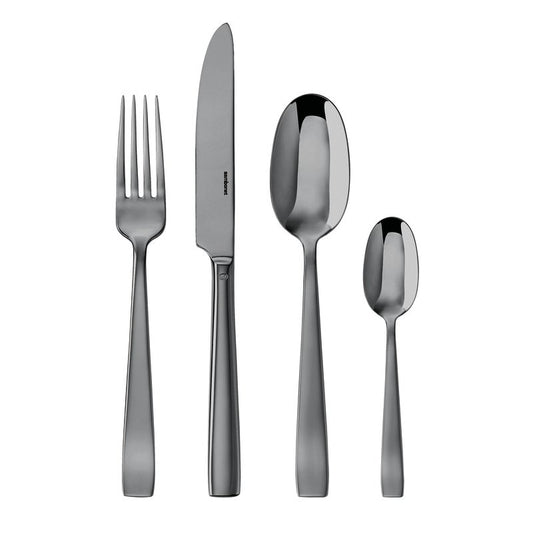 Set tacamuri 24 piese, inox, colectia Flat Black - SAMBONET
