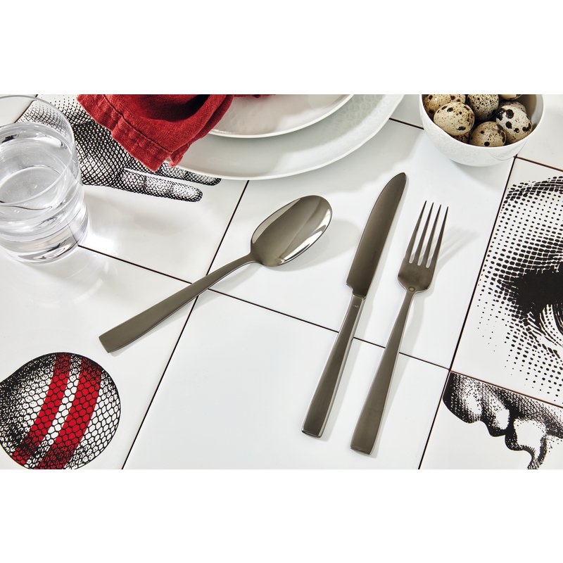 Set tacamuri 24 piese, inox, colectia Flat Black - SAMBONET Set tacamuri 24 piese, inox, colectia Flat Black - SAMBONET