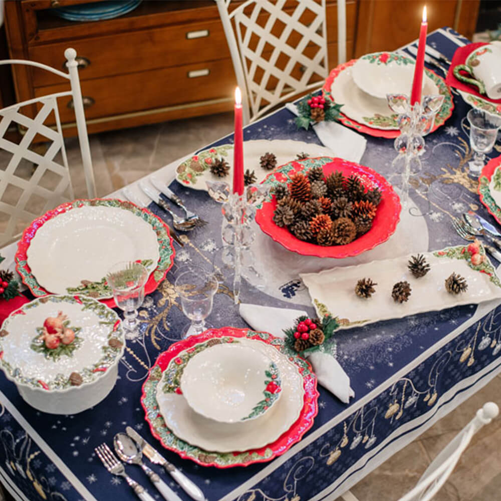 Farfurie pentru desert, Coroa de Natal - BORDALLO PINHEIRO Farfurie pentru desert, Coroa de Natal - BORDALLO PINHEIRO