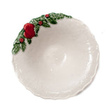 Bol alb, 20 cm, Coroa de Natal - BORDALLO PINHEIRO Bol alb, 20 cm, Coroa de Natal - BORDALLO PINHEIRO