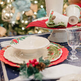 Bol alb, 20 cm, Coroa de Natal - BORDALLO PINHEIRO Bol alb, 20 cm, Coroa de Natal - BORDALLO PINHEIRO