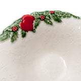Bol alb, 20 cm, Coroa de Natal - BORDALLO PINHEIRO Bol alb, 20 cm, Coroa de Natal - BORDALLO PINHEIRO