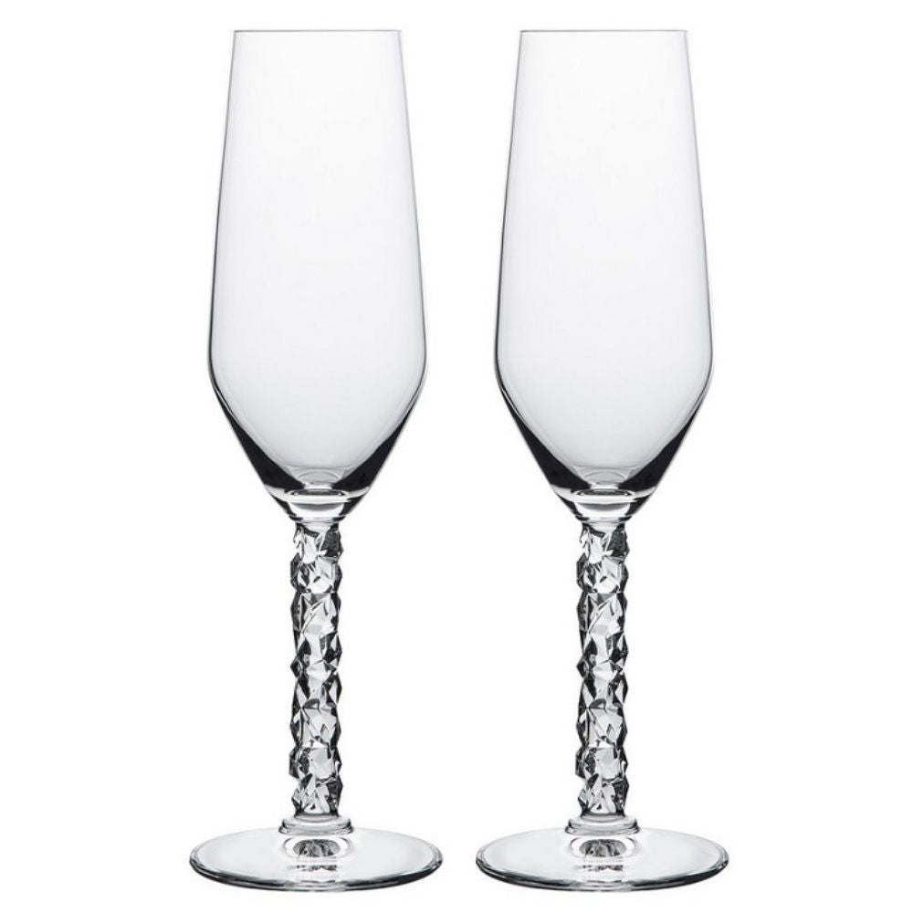Set 2 pahare de sampanie, 240 ml, Carat by Lena Bergstrom - ORREFORS Set 2 pahare de sampanie, 240 ml, Carat by Lena Bergstrom - ORREFORS