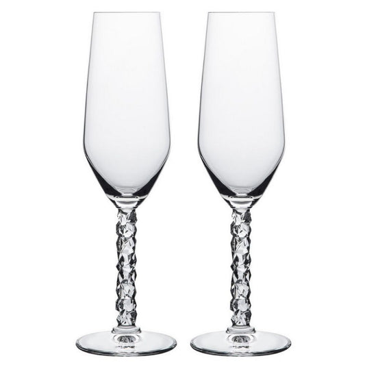 Set 2 pahare de sampanie, 240 ml, Carat by Lena Bergstrom - ORREFORS