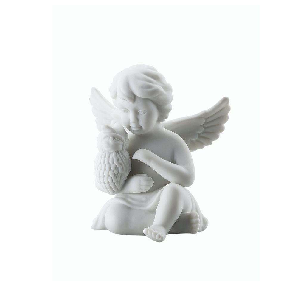 Figurina din portelan, inger cu bufnita, 6 cm, Angels - ROSENTHAL Figurina din portelan, inger cu bufnita, 6 cm, Angels - ROSENTHAL