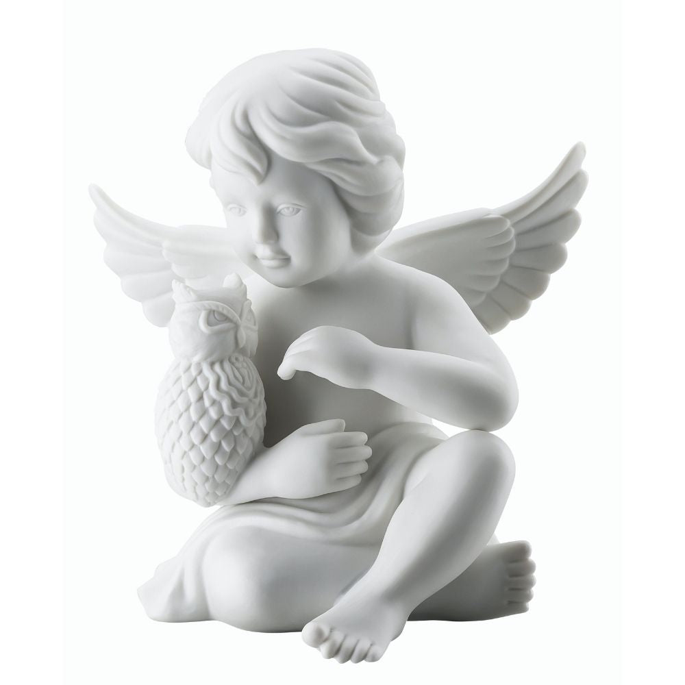 Figurina din portelan, inger cu bufnita, 14 cm, Angels - ROSENTHAL Figurina din portelan, inger cu bufnita, 14 cm, Angels - ROSENTHAL