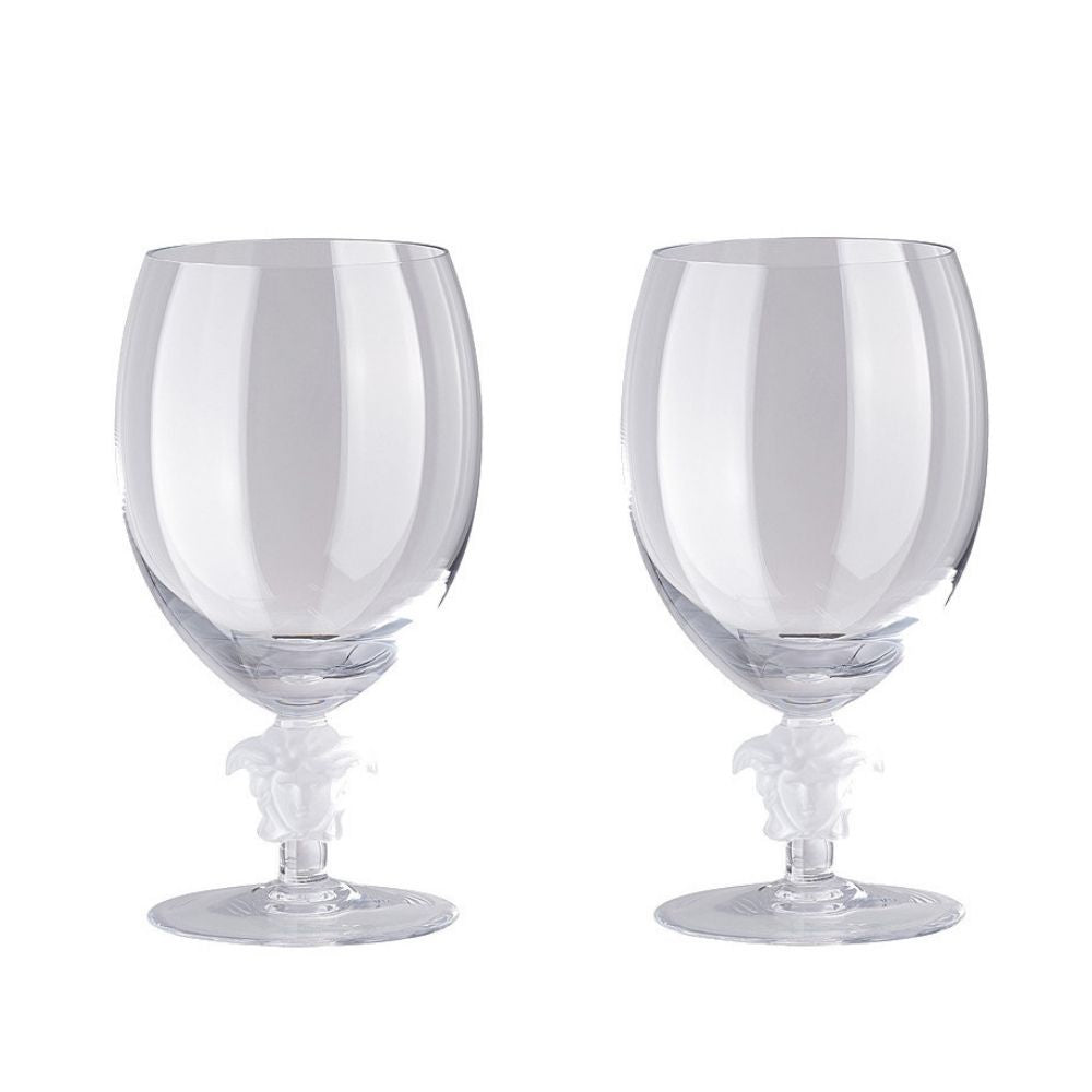 Set doua pahare pentru vin rosu, transparent, Medusa Lumiere - VERSACE Set doua pahare pentru vin rosu, transparent, Medusa Lumiere - VERSACE